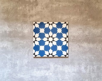 Motif de carrelage complet: Bleu Madir, antidérapant en porcelaine marocaine Carrelage de mur et de sol en ciment