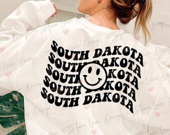 South Dakota svg, Smiley svg, Smiley Face png, Retro Smiley svg, South Dakota svg, Digital Design