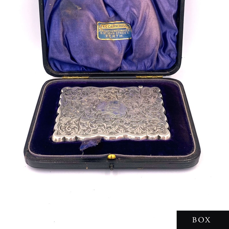 1903 Edwardian Visitenkartenhalter/Etui/Brieftasche 76g Sterling Silber. Verpackt. Harry Hayes Gestempelt, Geschenk, Vatertag, Antik Bild 8