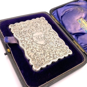 1903 Edwardian Visitenkartenhalter/Etui/Brieftasche 76g Sterling Silber. Verpackt. Harry Hayes Gestempelt, Geschenk, Vatertag, Antik Bild 1