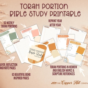 TORAH PORTION BIBLE Study Printable | Torah Portion | Yeshua Bible Study | Hebrew Study | Messianic Bible Study | Printable | Bible Resource