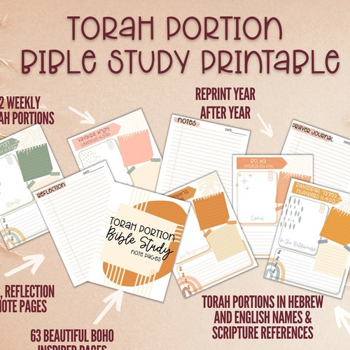 TORAH PORTION BIBLE Study Printable Torah Portion Yeshua - Etsy
