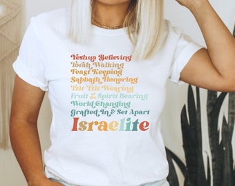 Israelite Tee | Vintage Tee | Retro Messianic Shirt | Graphic Tee | Christian Apparel | Messianic teeShort-sleeve unisex t-shirt