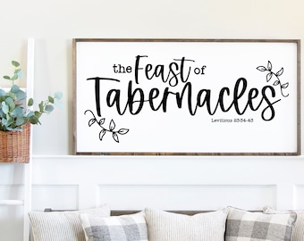 FEAST OF TABERNACLES Print - Biblical Feast Wall Art - Hebrew Wall Art - Jewish Print - New Jewish Home -  Messianic Home Art - Poster