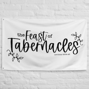 Feast of Tabernacles, Wall Tapestry, Feast Tapestry, Wall Tapestry Quote, Banner, Large Calligraphy Banner, Biblical Feast Banner Flag