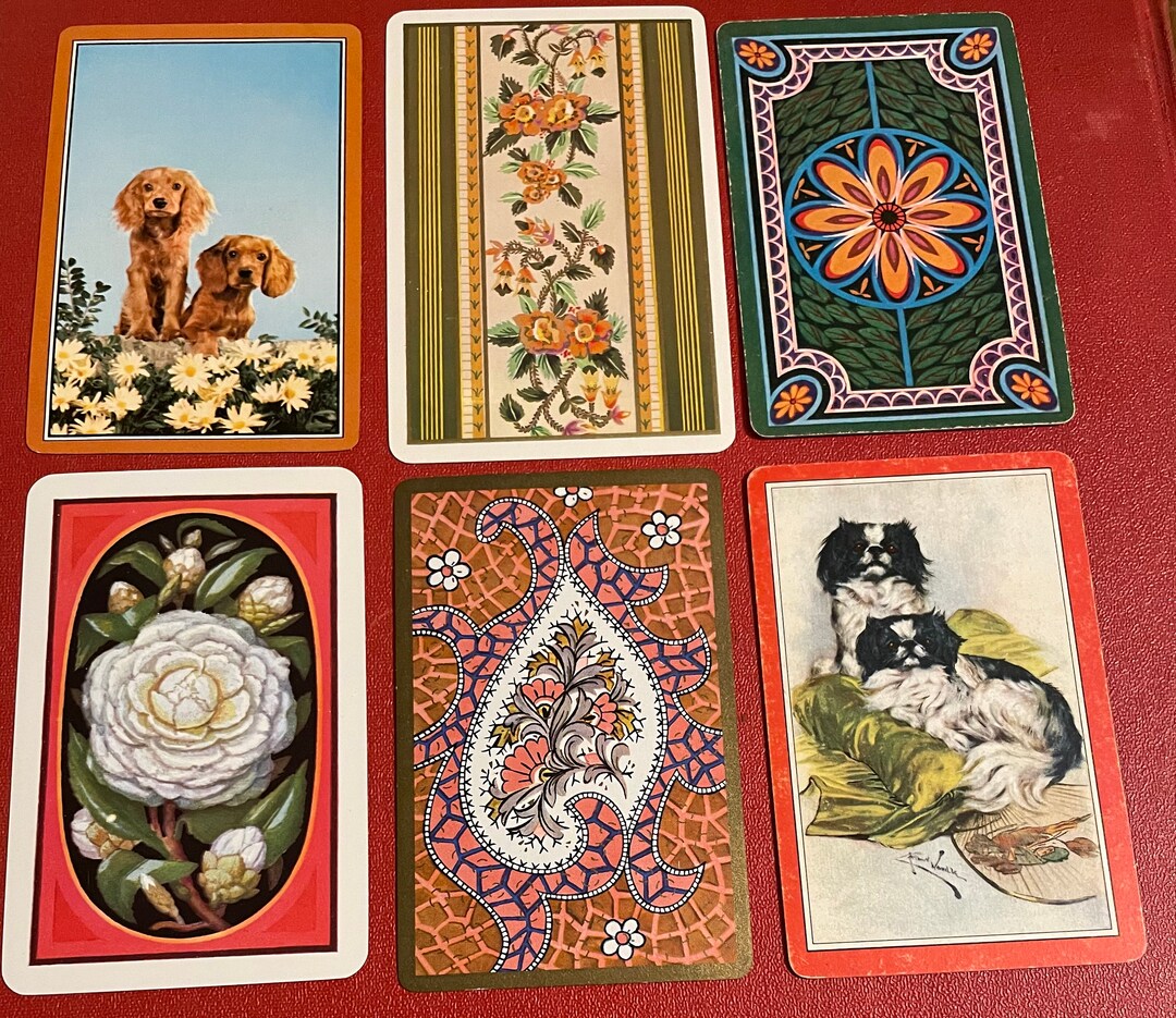 Set of 6 Vintage Swap Cards Etsy