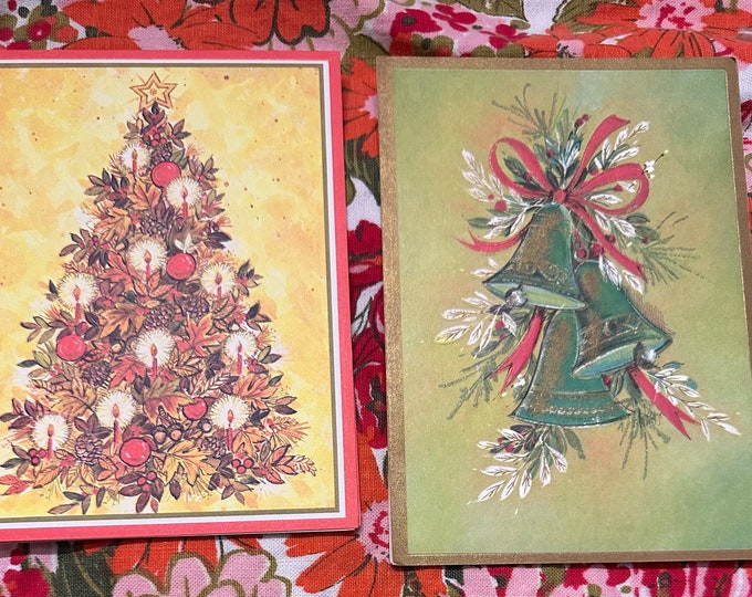 Set of 4 Vintage Unused Christmas Cards no Envelopes Etsy