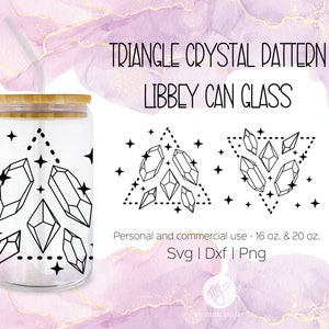 Triângulo Cristal SVG Arquivo de corte de vidro libbey de 16 e 20 onças, Svg, Dxf, Png | Copo de café | Café svg | Bruxa SVG | Cricut e Silhueta