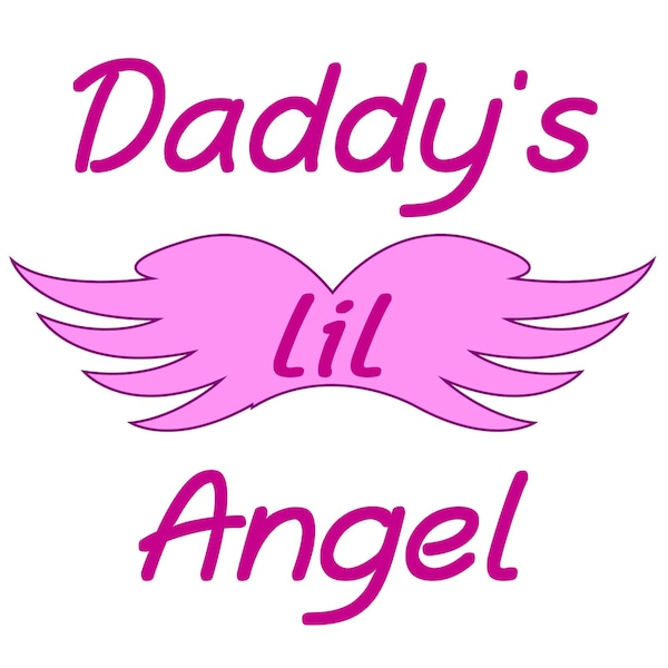 Daddy's Lil Angel - Kids Designs for T-Shirts, Printables - Anything you like - PNG - JPEG - SVG - Pdf - Custom