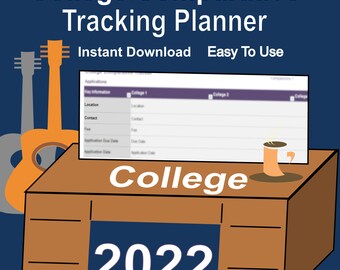 College Comparative Tracking Planner - New 2022 Program - Make Sure You're Choosing The Right College - Compare Multiple College's
