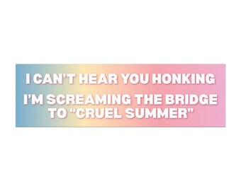 Cruel Summer Car Decal: Funny Music Lover Auto Decor