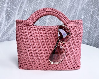 Crochet Basket Bag, Pattern PDF in English, Beginners DIY Accessories