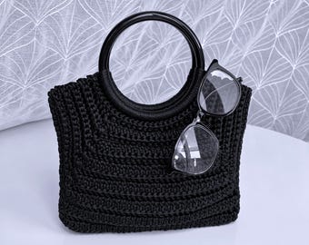 Crochet Handbag Pattern, PDF English, Small Crochet Basket, DIY Accessory