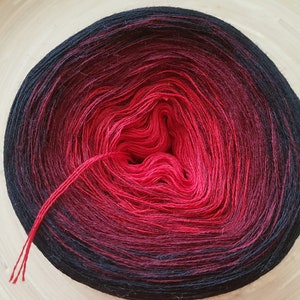 Ombre Merino Yarn Cake: 3 Ply Gradient Color Change