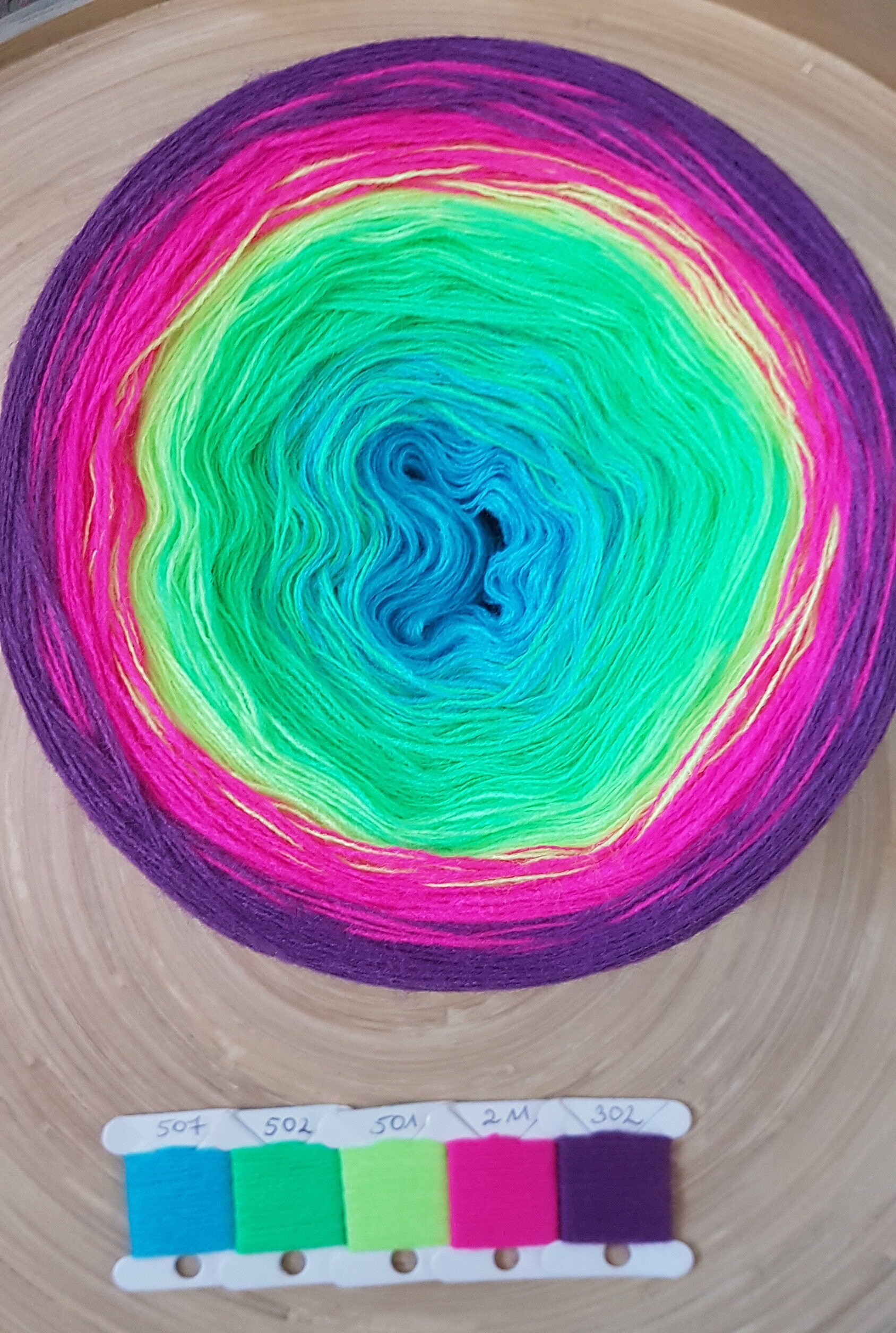 Gradient Cake Yarn Ombre Yarn Cake Color Change Yarn 3 Ply Etsy UK