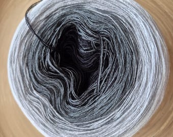 Gradient Merino Yarn Cake: 3 Ply Ombre Color Change
