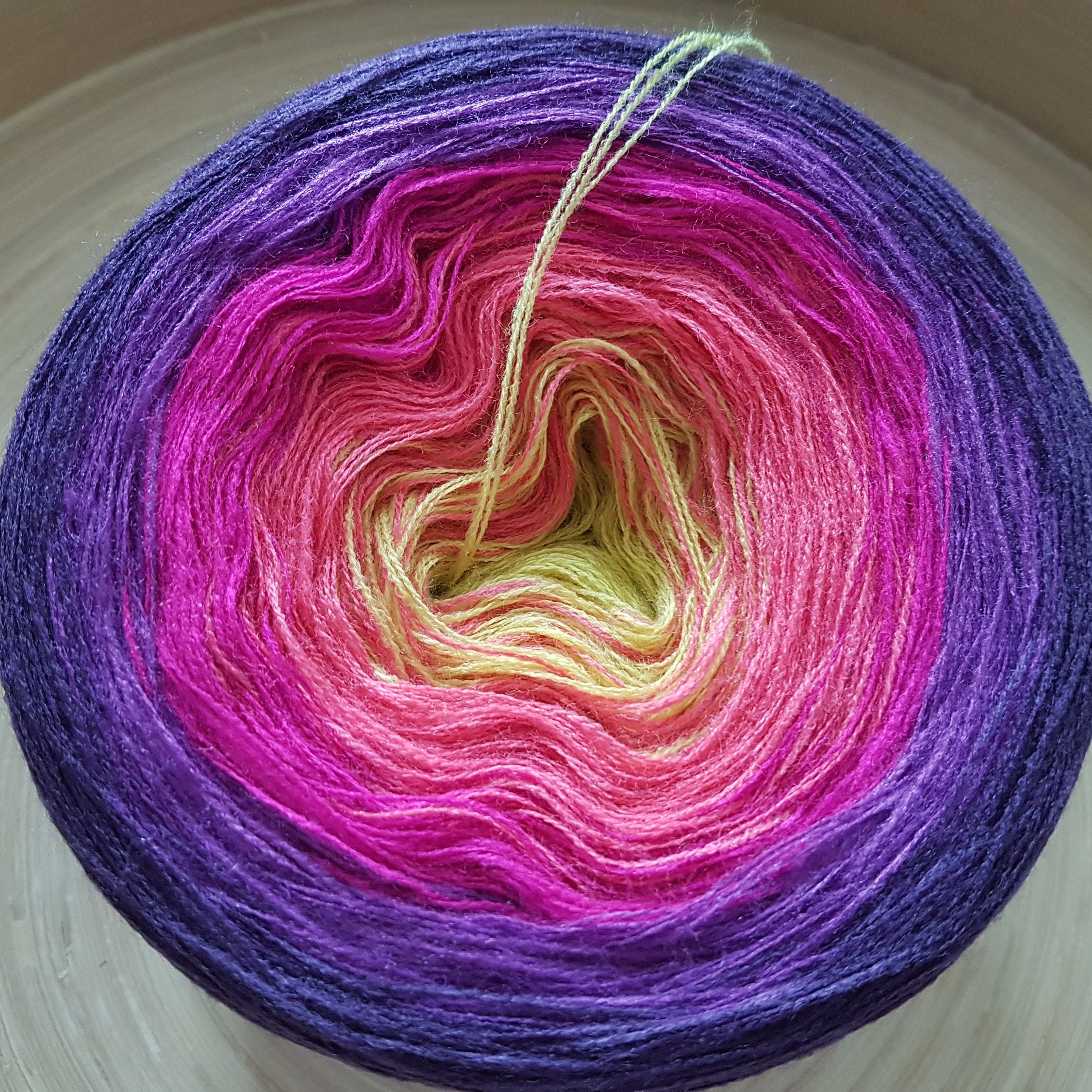 Gradient Cake Yarn Ombre Yarn Cake Color Change Yarn 3 Ply Etsy