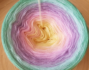 Acrylic Ombre Yarn Cake, Color Change, 3 Ply