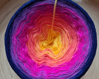 Gradient Cake Yarn, Ombre Yarn Cake, Color Change Yarn, 3 ply, Ombre Yarn, Ombre Yarn 100% Acrylic HB premium