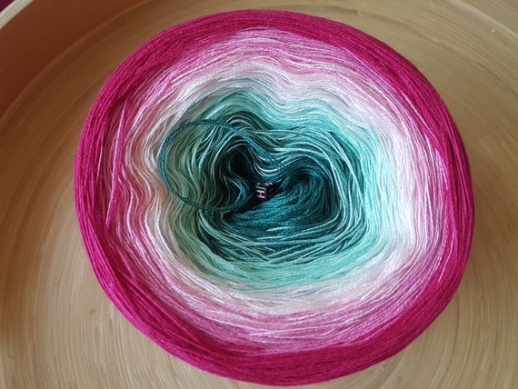 Ombre Yarn Cake 3 ply Color Change Yarn Ombre Yarn 50 Cotton/ 50 Acrylic Gradient Cake Yarn Ombre Yarn