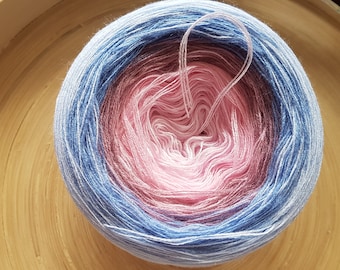 Gradient Cake Yarn, Ombre Yarn Cake, Color Change Yarn, 3 ply, Ombre Yarn, Ombre Yarn 100% Acrylic HB premium