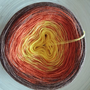 Gradient Merino Yarn Cake: 3 Ply Ombre Color Change