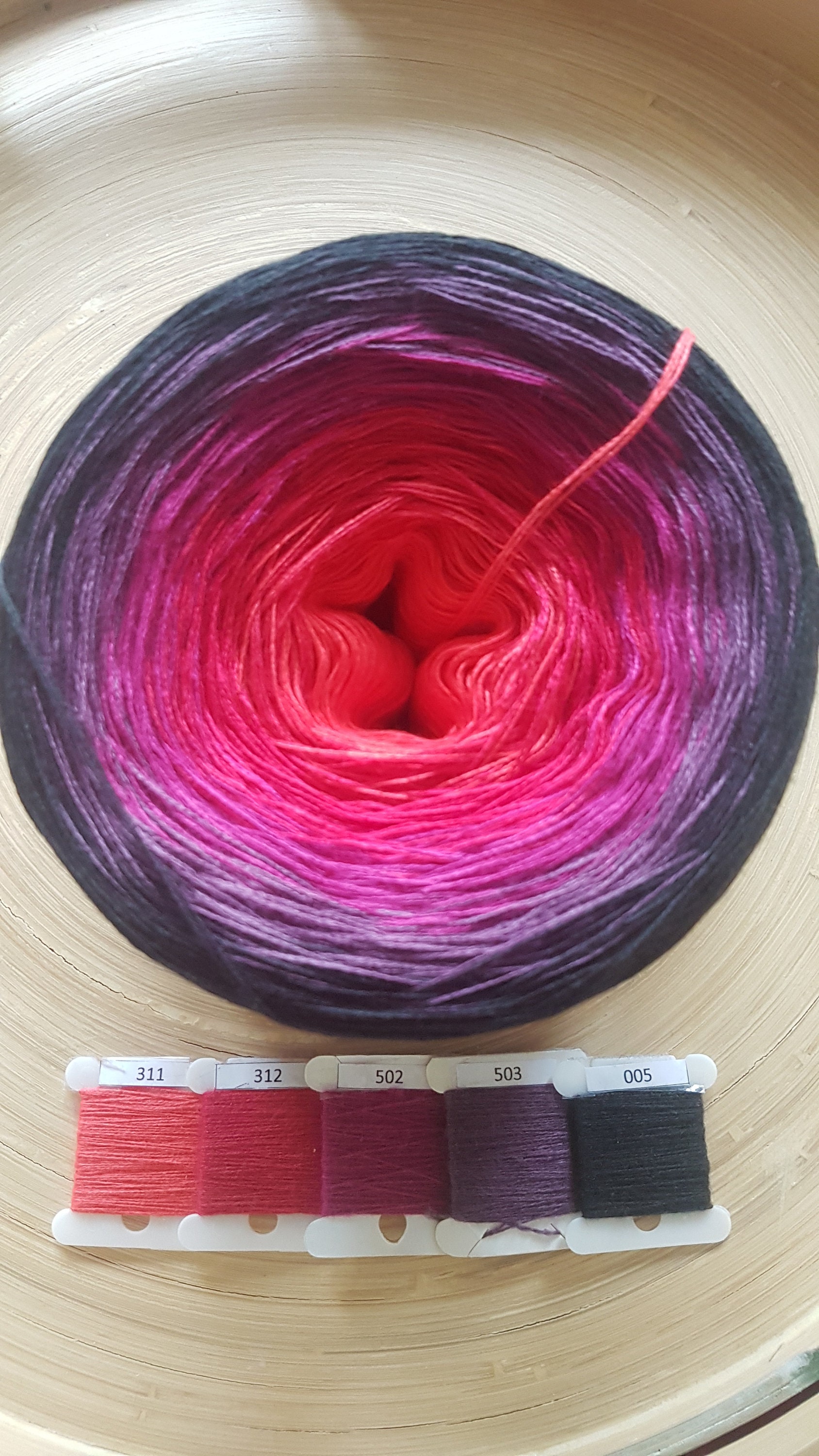 Gradient Cake Yarn Ombre Yarn Cake Color Change Yarn 3 Ply Etsy