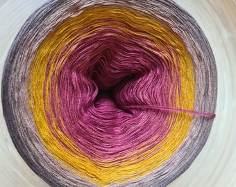 Ombre Yarn Cake, 50/50 Cotton/Acrylic, Gradient 3-4 Ply