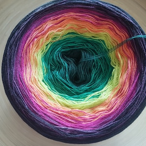 Gradient Cake Yarn, Ombre Yarn Cake, Color Change Yarn, 3 ply, Ombre Yarn, Ombre Yarn 50 Cotton/ 50 Acrylic