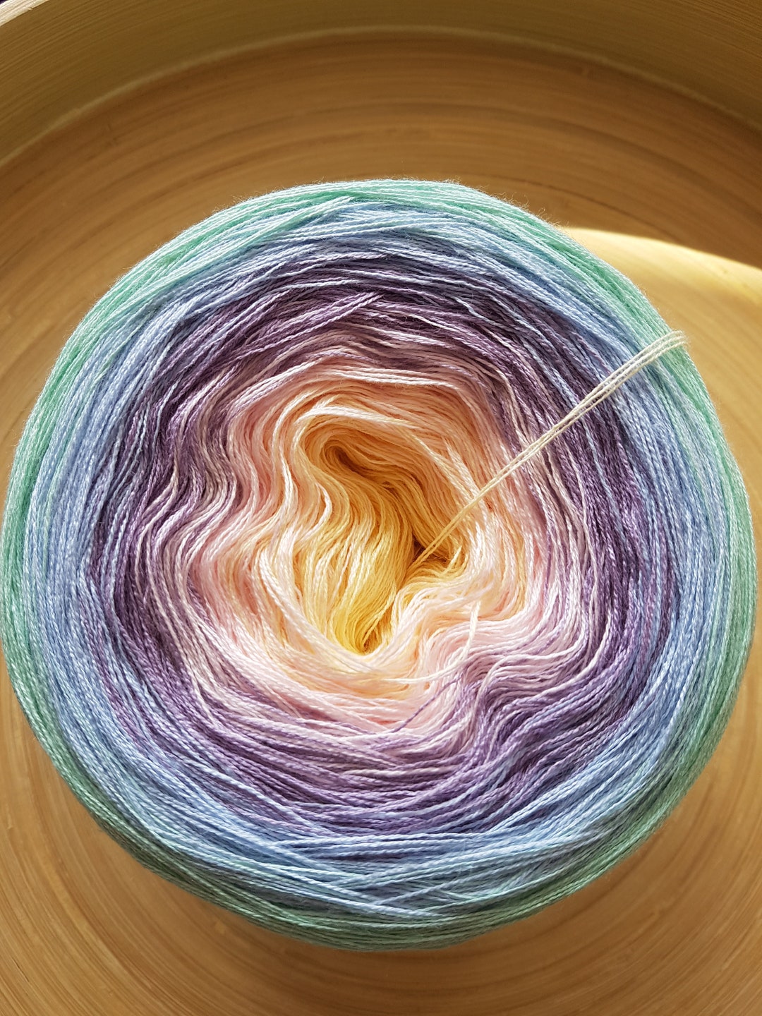 Gradient Cake Yarn, Ombre Yarn Cake, Color Change Yarn, 3 Ply, Ombre ...