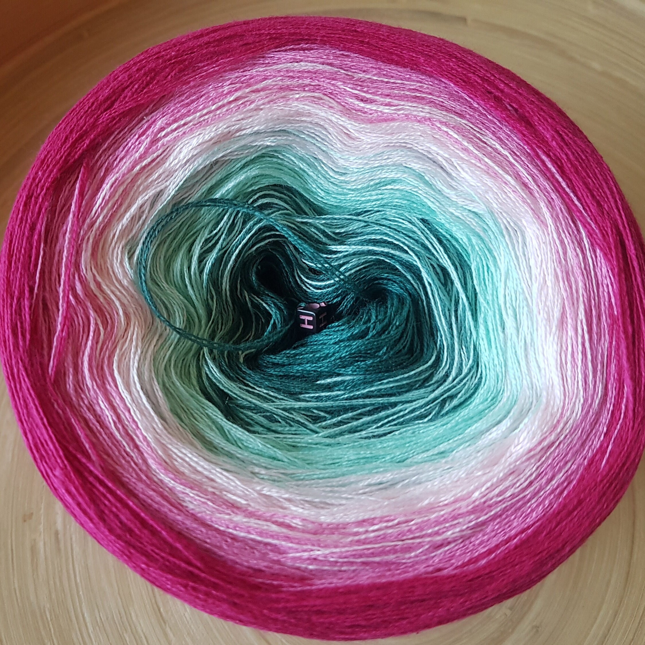 Gradient Cake Yarn, Ombre Yarn Cake, Color Change Yarn, 3 ply, Ombre Yarn, Ombre Yarn 50 Cotton/ 50 Acrylic