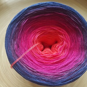 Gradient Cake Yarn, Ombre Yarn Cake, Color Change Yarn, 3 ply, Ombre Yarn, Ombre Yarn 50 Cotton/ 50 Acrylic