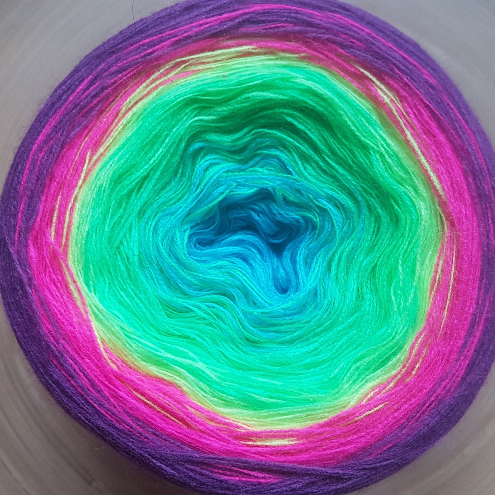 Gradient Cake Yarn Ombre Yarn Cake Color Change Yarn 3 Ply Etsy UK