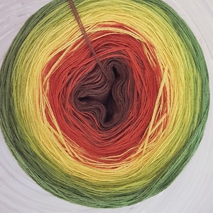 Gradient Merino Yarn Cake: 3 Ply Ombre Color Change