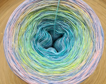 Ombre Cotton Yarn Cake: 4 Ply Melange Gradient Kokonek