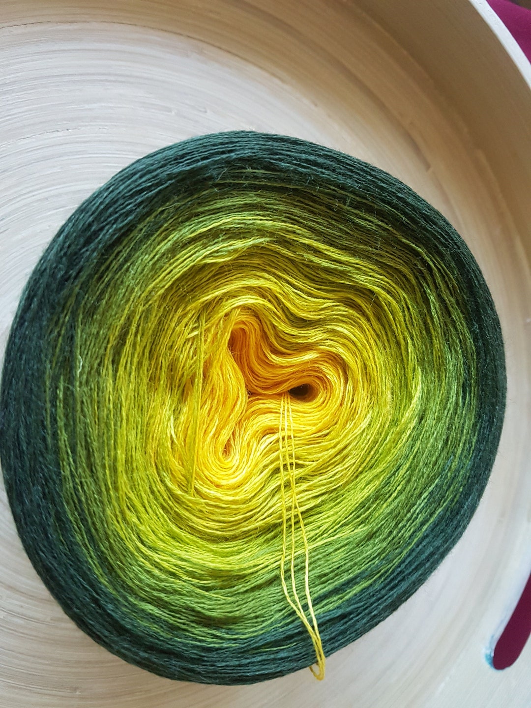 Gradient Cake Yarn, Ombre Yarn Cake, Color Change Yarn, 3 Ply, Ombre