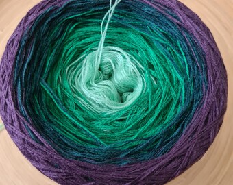 Gradient Yarn Cake: 100% Acrylic Ombre, 3 Ply