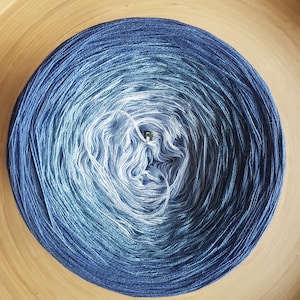 Gradient Yarn Cake: 3 Ply Ombre, 50% Cotton/Acrylic Blend