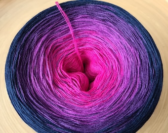 Gradient Cake Yarn, Ombre Yarn Cake, Color Change Yarn, 3 ply, Ombre Yarn, Ombre Yarn 50 Cotton/ 50 Acrylic