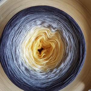 Gradient Ombre Yarn Cake: 50/50 Cotton Acrylic, 3 Ply
