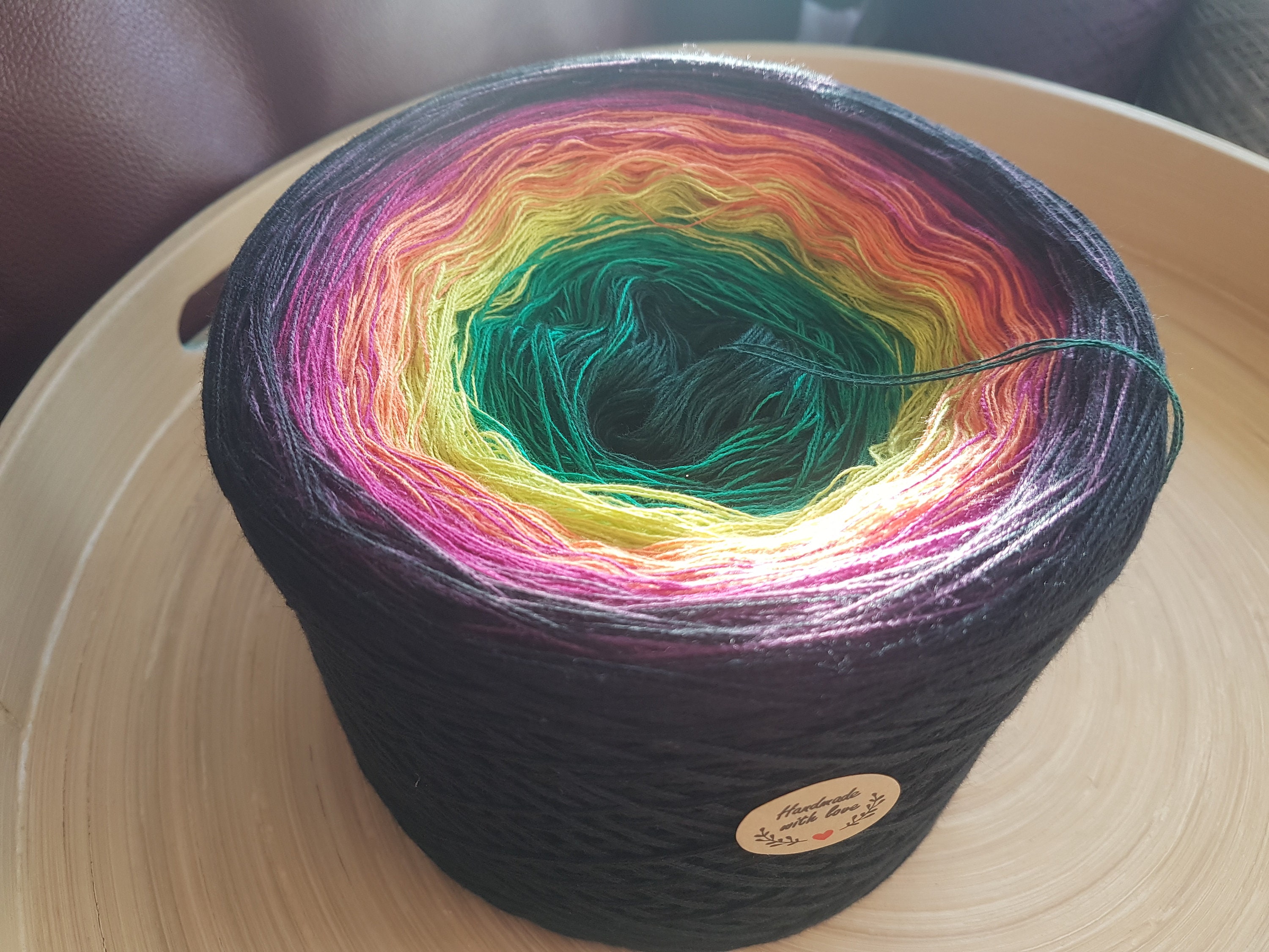 Gradient Cake Yarn Ombre Yarn Cake Color Change Yarn 3 Ply Etsy