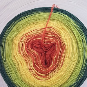 Gradient Merino Acrylic Yarn Cake: 3 Ply Ombre Yarn