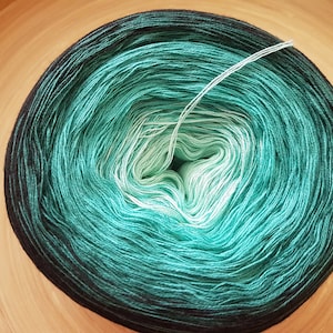 Gradient Yarn Cake: 3 Ply Ombre, 50% Cotton/Acrylic Blend