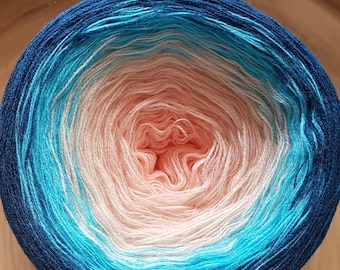 Gradient Ombre Yarn Cake: 3 Ply 100% Acrylic