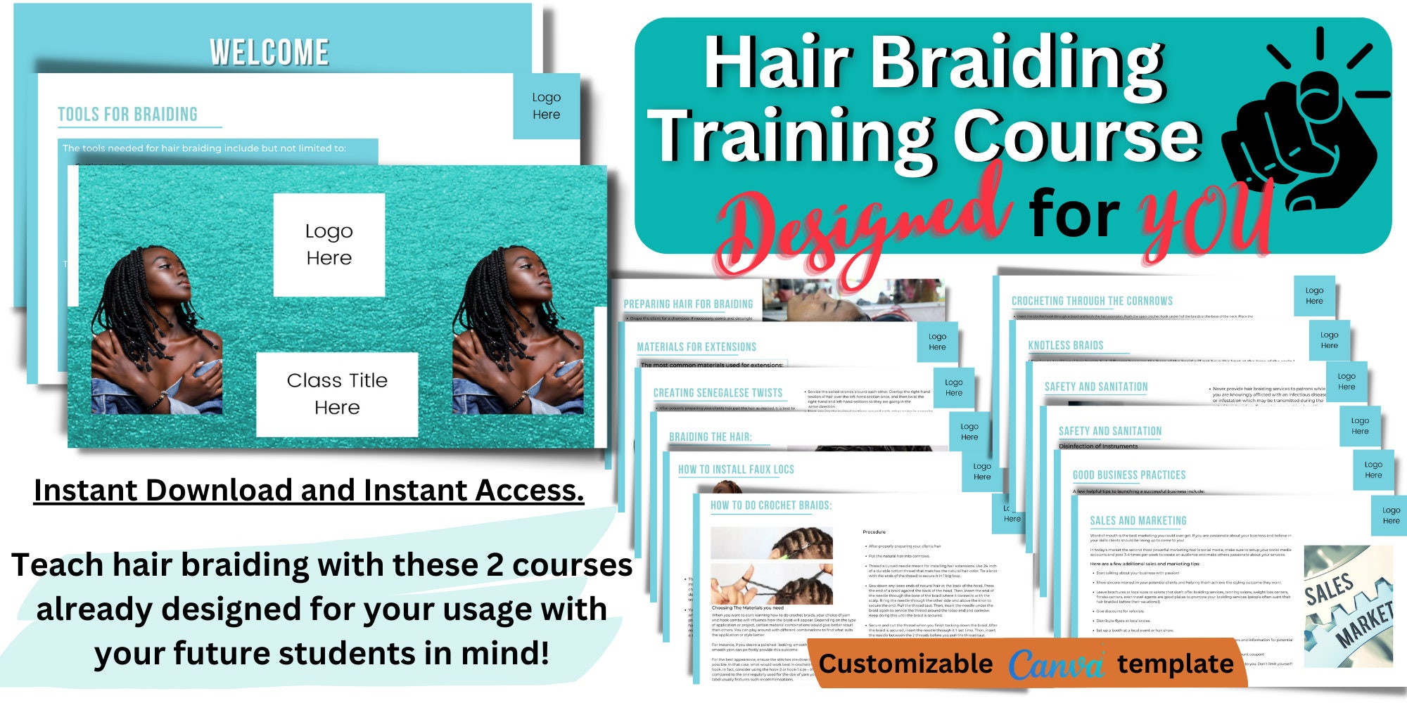 Hair Braiding Class Training Manual Braiding Training Guide image pic
