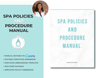 Canva Editable Employee Handbook | Employee Onboarding Template | Welcome Package | 28 Pages Employee Policy Handbook | Digital Workbook