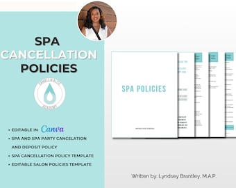 Spa Cancellation Policy Template: Editable Salon Forms (Digital Product)