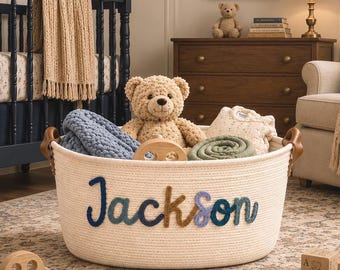 Baby shower gift, personalized basket, newborn shower present