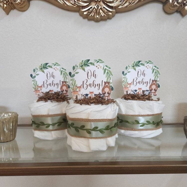 Woodland Baby Shower Centerpiece Woodland Baby Shower Decor Etsy
