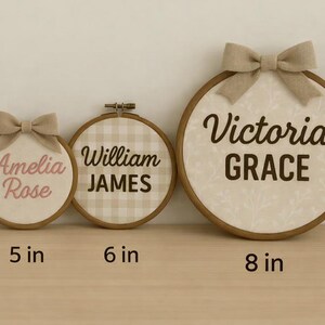 Personalized Embroidered Baby Announcement Sign, Baby Birth Announcement Heirloom, Hospital pictures sign, Baby Name Sign, Baby Shower Gift image 5